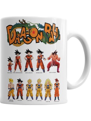 Baskı Dükkanı Goku Dragon Ball Kupa Bardak Porselen