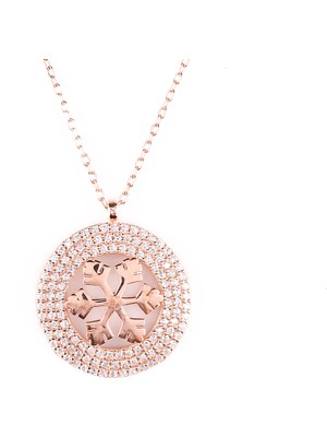 Glorria Gümüş Kar Tanesi Kolye