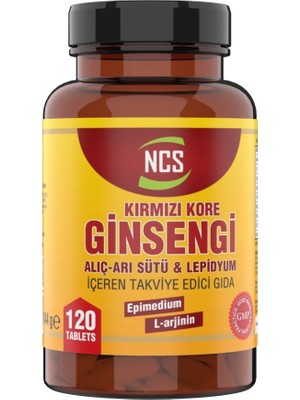 Ncs Korean Red Ginseng 120 Tablet Alıç Arı Sütü L Arginin Erkeklere Özel Formül