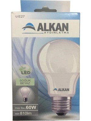 Alkan 9W Led Ampul 6500K Beyaz