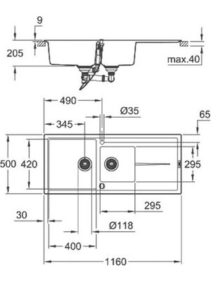 Grohe K400 Eviye 80-C 116/50 1.5 Rev 31643At0