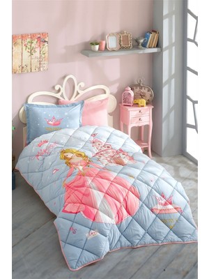 Clasy Tek Kişilik Yorgan Crown Pembe
