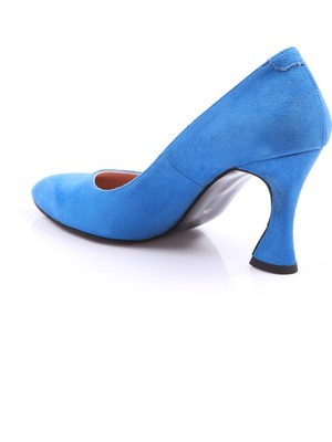 Osso Mavi Süet Kadın Stiletto Ayakkabı 202127103