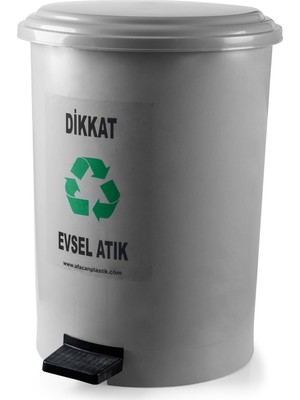 Afacan 40 lt Gri Tıbbi Atık Kovası