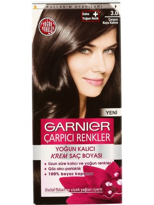Garnier Amonyaksız Saç Boyası - Çarpıcı Kahve Rengi, Kalıcı Krem Formül, 3.0 Beyaz Kapatma, Besleyici Meyve Yağları İçeren Kompleks