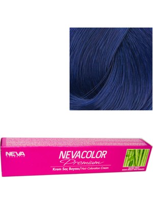 Neva Nevacolor Krem Saç Boyası 0.11 Yoğun Mavi Renk Amonyaklı Uzun Süre Kalıcı Etki