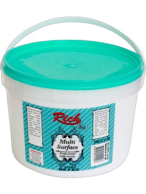 Rich Beyaz Multi Surface Akrilik Boya 2500 cc Her Yüzeye Uygulanabilen Profesyonel Kalite
