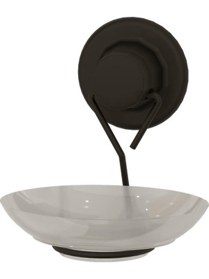 Tekno-tel Vakumlu Plastik Sabunluk Mat Siyah DM266