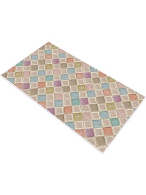 Exclusive Toprak Dijital Halı Tonya Geometrik Çok Renkli