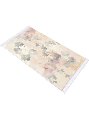 EXCLUSIVE Saray Dijital Halı Saçaklı Katie Ebru Bej 80 x 120 cm