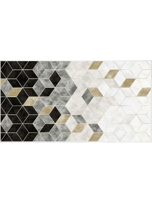 Exclusive Saray Dijital Halı Carol Geometrik Gri