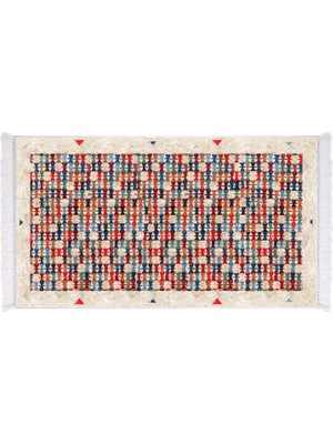 Exclusive Saray Dijital Halı Saçaklı Faye Modern Çok Renkli