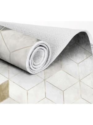 Exclusive Toprak Dijital Halı Carol Geometrik Gri