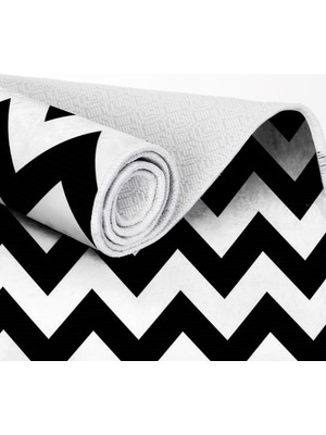 EXCLUSIVE Toprak Dijital Halı Elena Geometrik Siyah 80 x 120 cm