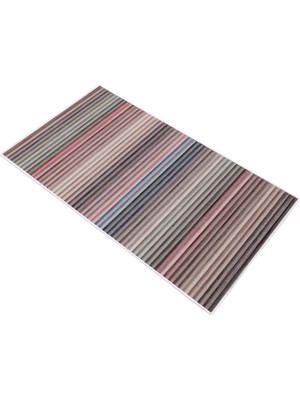 Exclusive Toprak Dijital Halı Shari Çizgili Renkli