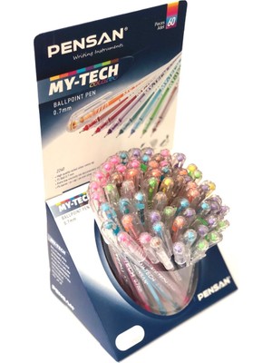 Pensan My Tech Tükenmez Kalem Renkli 60 Adet 0,7 mm İğne Uçlu Yazım Kalitesi