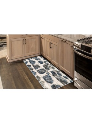 Colorix Kaymaz Deri Taban Tezgah Önü Mutfak Paspası 75 x 150 cm No: 341