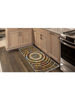 Colorix Kaymaz Deri Taban Tezgah Önü Mutfak Paspası 75 x 150 cm No: 402