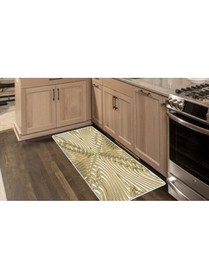 Colorix Kaymaz Deri Taban Tezgah Önü Mutfak Paspası 75 x 150 cm No: 457