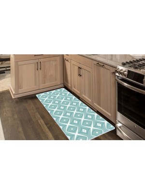 Colorix Kaymaz Deri Taban Tezgah Önü Mutfak Paspası 75 x 150 cm No: 482