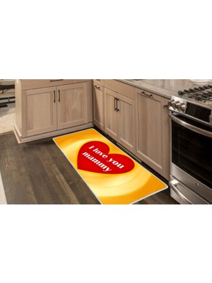 Colorix Kaymaz Deri Taban Tezgah Önü Mutfak Paspası 75 x 150 cm No: 582