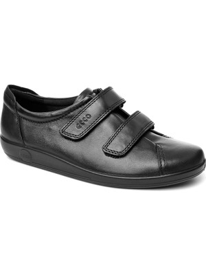 Ecco Siyah Kadın Oxford / Ayakkabı 20651356723 Ecco Soft 2.0 Black Wıth Black Sole