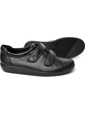 Ecco Siyah Kadın Oxford / Ayakkabı 20651356723 Ecco Soft 2.0 Black Wıth Black Sole