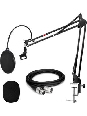 Lastvoice Nb39PSX Set Stüdyo Masa Mikrofon Standı Pop Filtre XLR Kablo