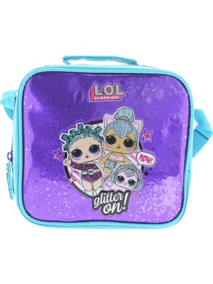 L.O.L. Mor Elmas Beslenme Kutusu Geniş İç Hacim ve Ayarlanabilir Askı ile 22 x 6,5 x 20,5 cm