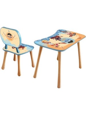 Popcorn Kids Korsan Sandalyeli Aktivite Masa Seti 2 - 6 Yaş