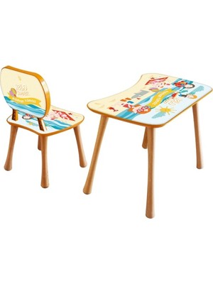 Popcorn Kids Apple Pati Sandalyeli Aktivite Masa Seti 2 - 6 Yaş