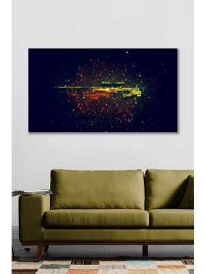 Hediyeler Kapında 100 x 140 Dekoratif Cs Go Awp Kanvas Duvar Tablo