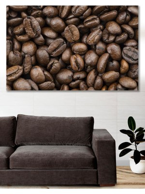 Hediyeler Kapında 90 x 130 Kahve Çekirdekleri Duvar Kanvas Tablo