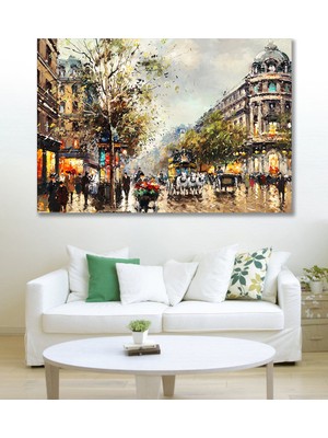 Hediyeler Kapında 100 x 140 Dekoratif 1960'S Duvar Kanvas Tablo