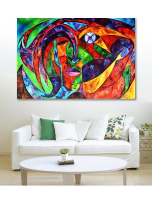 Hediyeler Kapında 90 x 130 Dekoratif Rengarenk Duvar Kanvas Tablo