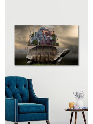 Hediyeler Kapında 70 x 100 Mimari Duvar Kanvas Tablo