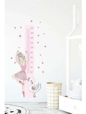 Kt Decoration Balerin Boy Ölçer Duvar Sticker Seti