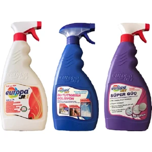 Europa Jet Sık ve Sil 500 ml + Su Tutmayan Camsil 500 ml + Wc Banyo Temizliği 500 ml