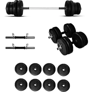 Borçinspor 25 kg Halter-Dambıl Seti- Ağırlık Seti-Vücut Geliştirme Seti