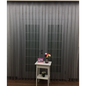 Esse Home Gri Armür Dokuma Düz Tül Perde 100 x 250 Sık Pile 1/3