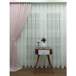 Esse Home Kdk Örme Desenli Tül Perde 200 x 200 Sık Pile 1/3