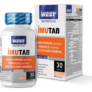 West Nutrition Imutab Kara Mürver (Sambucus) & Propolis Ekstreli Multivitamin Mineral 30 Tablet x 900 Mg