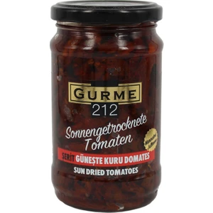 Gurme212 Güneşte Kurutulmuş Domates  ‐ Yağda Marine ‐  Şerit Kesim 320 ml
