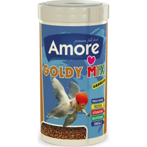 Goldy Mix Granules 250ML Güçlü Bağışıklık ve Sağlıklı Gelişim Parlak Renkler Japon Balık Yemi