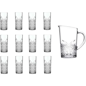 Timeless Rakı/Limonata Bardak Sürahi Seti 13 Parça