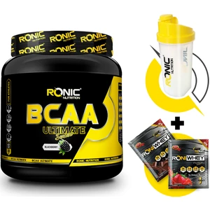 Ronic Nutrition Bcaa Ultimate 4.1.1 800 gr (Böğürtlen Aromalı) + Shaker ve 2 Adet Tek Kullanımlık Whey Protein