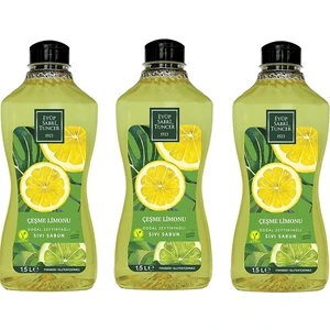 Eyüp Sabri Tuncer Çeşme Limonu Doğal Zeytinyağlı Sıvı Sabun Seti 3 x 1.5 lt