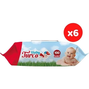 Baby Turco Islak Mendil Havlu 6X100 Yaprak