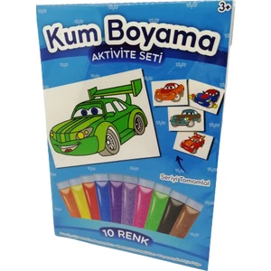 Kumbo Kum Boyama Fırtına Yarışçı Araba Kum Boyama Aktivite Seti