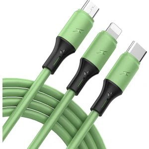 Mars 1.2 Metre 3 Uçlu (Micro USB, Type-C, Iphone) Şarj Kablosu